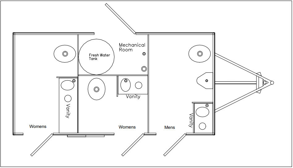 2 station luxury mobile restrooms layout